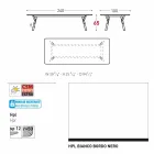 mesa Varaschin Enlace con patas de madera de teca, H 65 cm viadurini