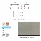 mesa Varaschin Enlace con patas de madera de teca, H 75 cm viadurini