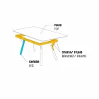 Varaschin Enlace madera de teca de comedor mesa de jardín H 75 cm viadurini