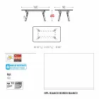 Varaschin Enlace mesa de comedor fija desde externas o internas H 65 cm viadurini