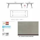 Varaschin Enlace Fijo jardín mesa de comedor o cubierta H 75 cm viadurini