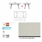 Varaschin Enlace Fijo jardín mesa de comedor o cubierta H 75 cm viadurini