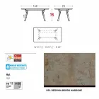 Varaschin Enlace Fijo jardín mesa de comedor o cubierta H 75 cm viadurini