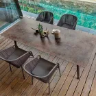 Varaschin Enlace Fijo jardín mesa de comedor o cubierta H 75 cm viadurini