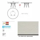 Varaschin enlace Ronda de mesa al aire libre con patas de madera de teca, 65 cm H viadurini