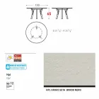 Varaschin enlace Ronda de mesa al aire libre con patas de madera de teca, 65 cm H viadurini