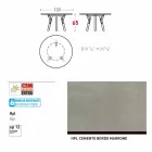 Varaschin enlace Ronda de mesa al aire libre con patas de madera de teca, 65 cm H viadurini