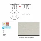 Varaschin enlace Ronda de mesa al aire libre con patas de madera de teca, 65 cm H viadurini