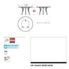 Varaschin enlace Ronda de mesa al aire libre con patas de madera de teca, 65 cm H viadurini