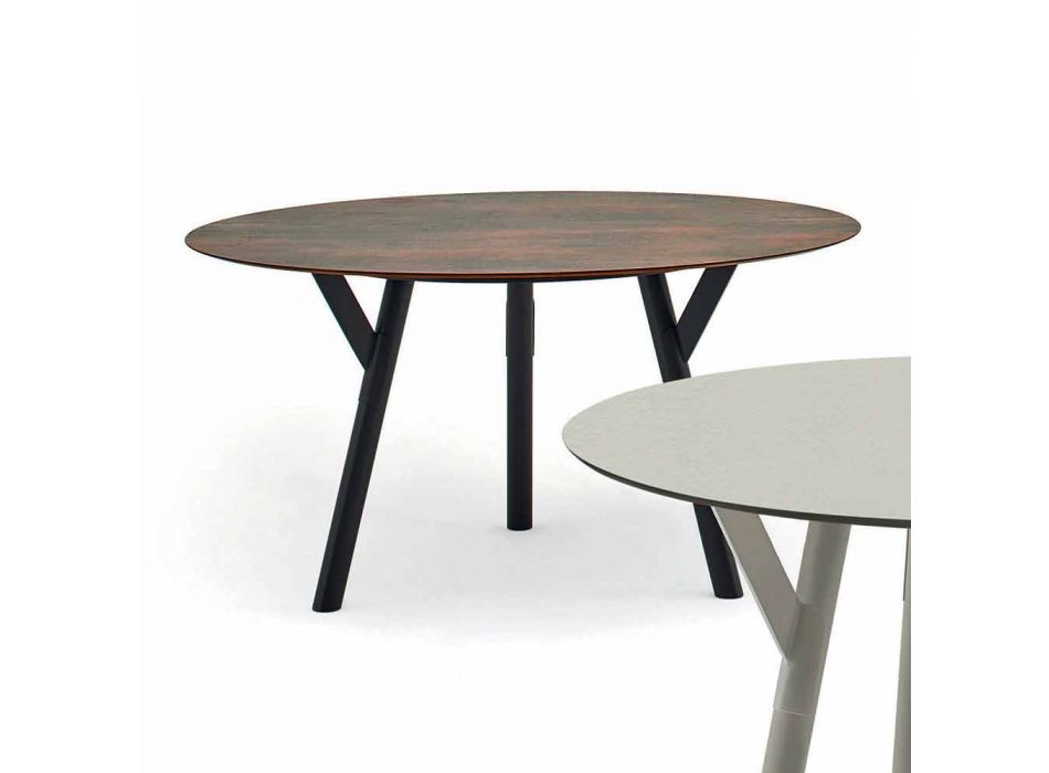 Varaschin mesa redonda Enlaces por el diseño moderno interior / exterior, H 65 cm viadurini