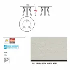 Varaschin une mesa redonda con patas de madera de teca, H 75cm viadurini