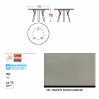 Varaschin une mesa redonda con patas de madera de teca, H 75cm viadurini