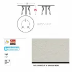 Varaschin une mesa redonda con patas de madera de teca, H 75cm viadurini