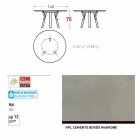 Varaschin une mesa redonda con patas de madera de teca, H 75cm viadurini