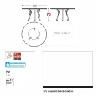 Varaschin une mesa redonda con patas de madera de teca, H 75cm viadurini