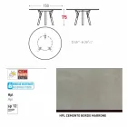 Varaschin Enlaces Mesa redonda diseño moderno jardín, H 75 cm viadurini