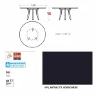 Varaschin Enlaces Mesa redonda diseño moderno jardín, H 75 cm viadurini