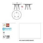 Varaschin Enlaces Mesa redonda diseño moderno jardín, H 75 cm viadurini