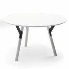 Varaschin Enlaces Mesa redonda diseño moderno jardín, H 75 cm viadurini