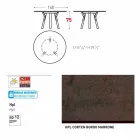 Varaschin Enlaces Mesa redonda diseño moderno jardín, H 75 cm viadurini