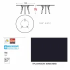 Varaschin Enlaces Mesa redonda diseño moderno jardín, H 75 cm viadurini