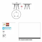 Varaschin Enlaces Mesa redonda diseño moderno jardín, H 75 cm viadurini