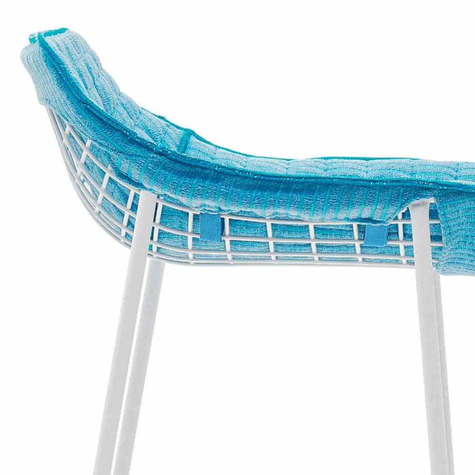 Taburete de verano Varaschin Outdoor, en acero y tejido. viadurini