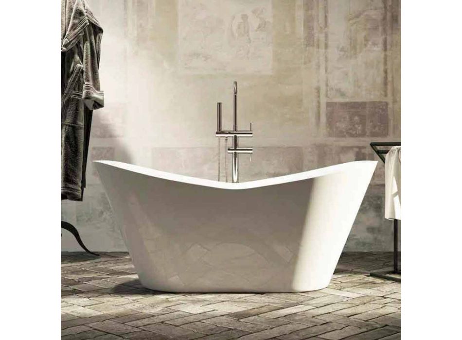 Bañera de diseño moderno e independiente fabricada en Italia Ragusa viadurini