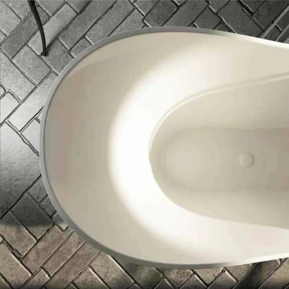 Bañera de diseño moderno e independiente fabricada en Italia Ragusa viadurini