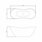 Bañera de diseño moderno e independiente fabricada en Italia Ragusa viadurini