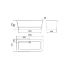 Bañera independiente blanca en superficie sólida Made in Italy - Cleopatra viadurini