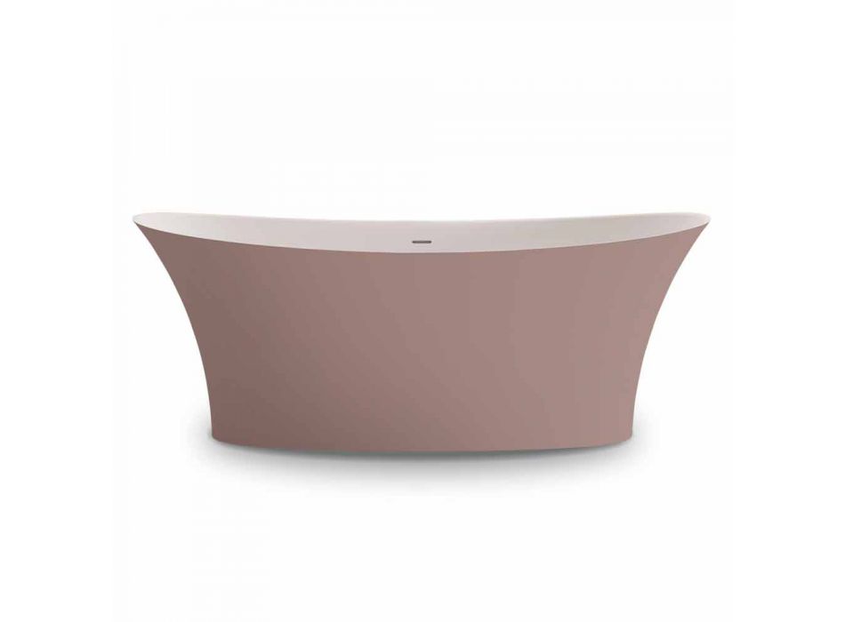 Bañera independiente de dos tonos, diseño de superficie sólida - Aspecto viadurini
