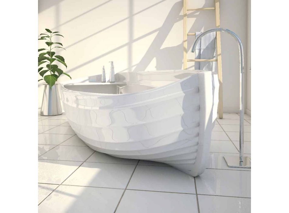 Bañera de diseño en forma de barco Ocean fabricado en Italia. viadurini