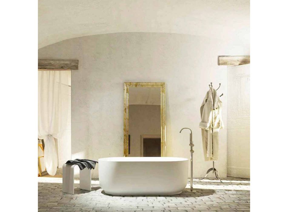 Bañera de diseño moderno independiente producida en Italia Zollino viadurini