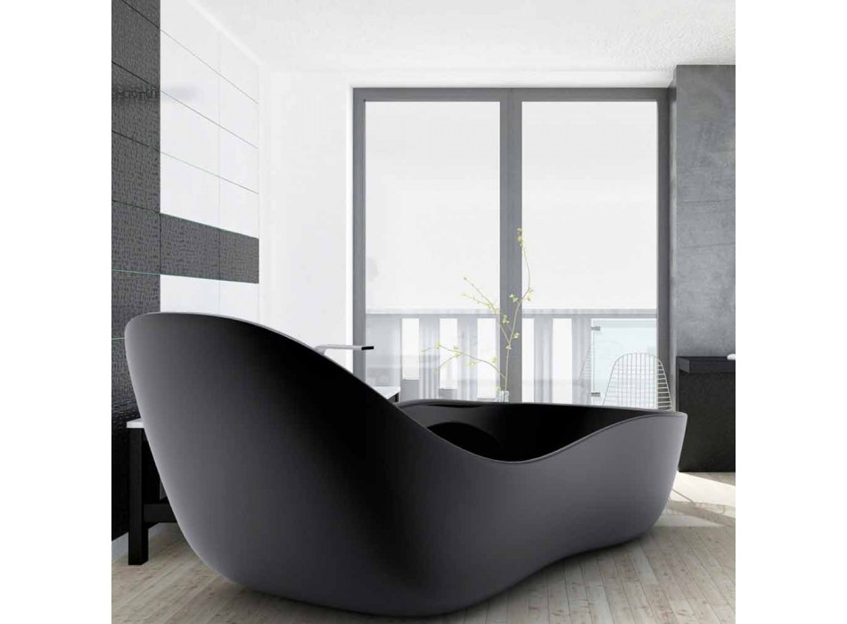 Bañera independiente lacada, diseño moderno, Wave viadurini