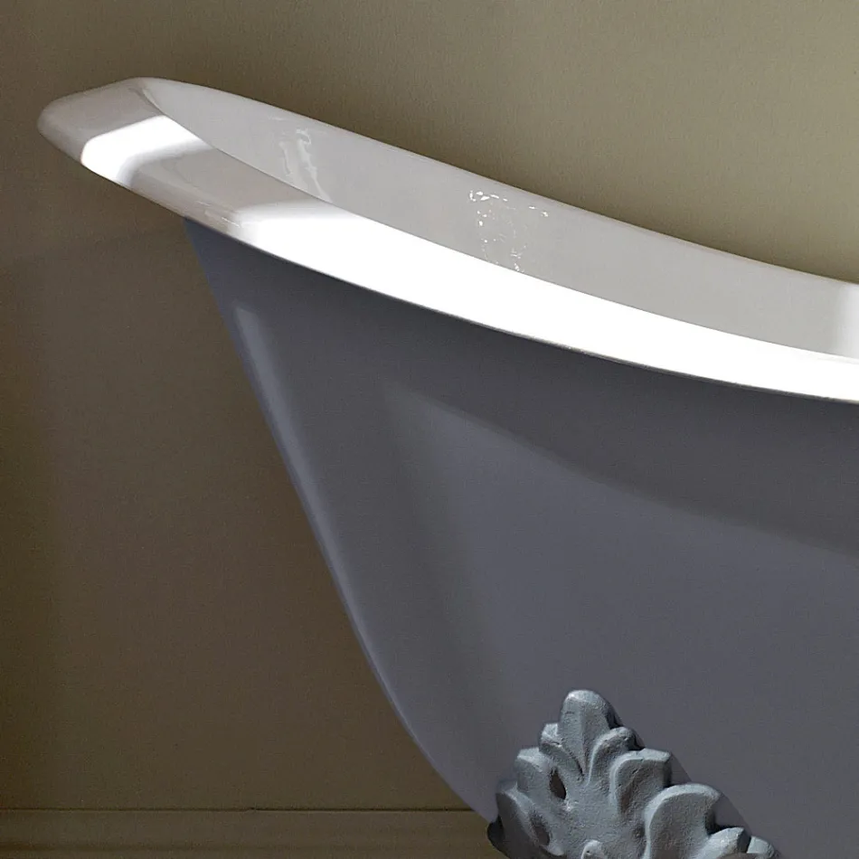 Bañera independiente vintage con pies, en hierro fundido - Nadine viadurini