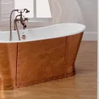 Bañera plateado baño de hierro fundido externamente Henry cobre viadurini