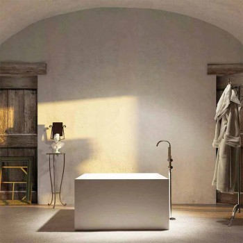 Bañera cuadrada independiente hecha en Italia por el diseño de Argentera