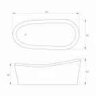 Bañera independiente de resina de diseño moderno hecha en Italia, Furtei viadurini