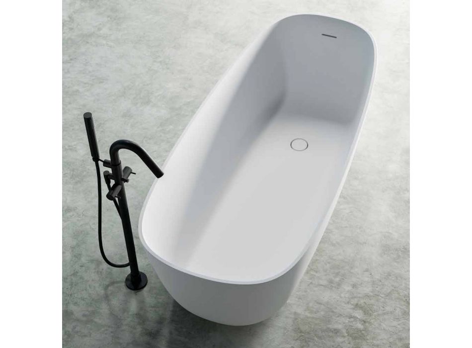 Bañera independiente de diseño moderno, en superficie sólida - Canossa viadurini