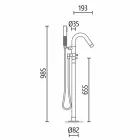 Bañera Independiente, Diseño Superficie Sólida Brillante / Mate - Velo viadurini