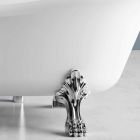 Bañera independiente, diseño victoriano en superficie sólida - Lluvia viadurini