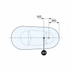 Bañera independiente, diseño victoriano en superficie sólida - Lluvia viadurini
