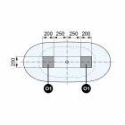 Bañera independiente, hecha en Italia, en superficie sólida - Flow viadurini