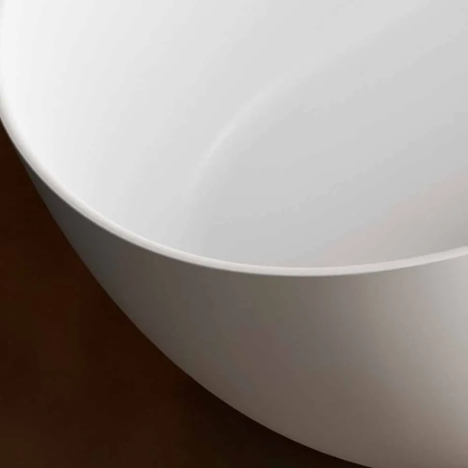 Bañera independiente, hecha en Italia, en superficie sólida - Flow viadurini