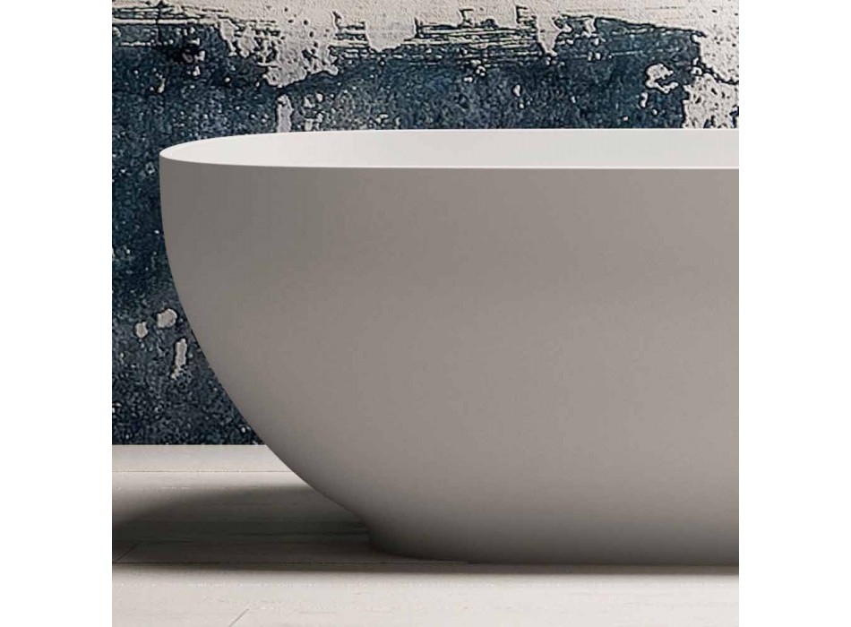 Bañera moderna independiente, diseño de superficie sólida - Enlace viadurini