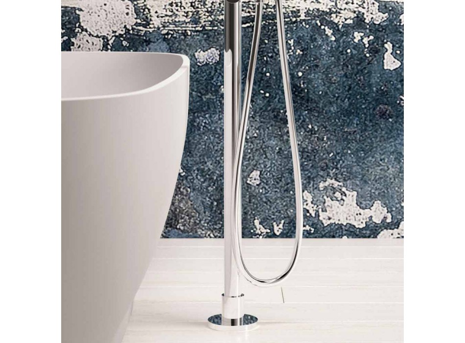 Bañera moderna independiente, diseño de superficie sólida - Enlace viadurini