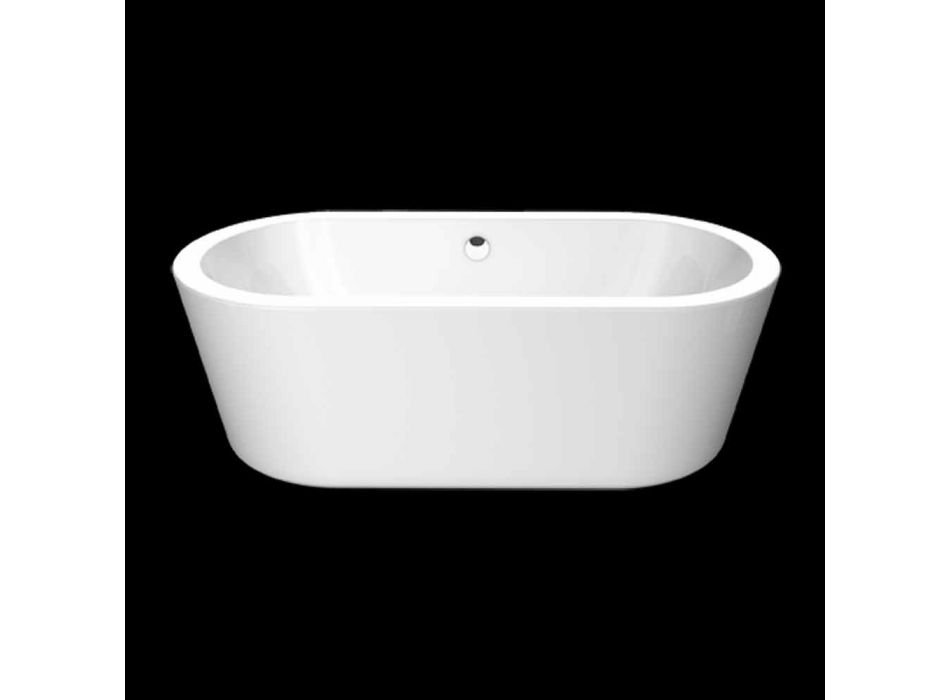 Baño de diseño acrílico blanco independiente Nicole Pequeño 1675x777 mm