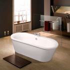 Baño independiente acrílico blanco 1770x820 mm de junio de diseño moderno viadurini