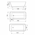 Baño independiente de diseño moderno blanco brillante o mate - cara viadurini